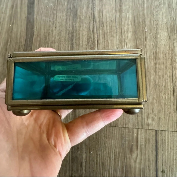 Vintage 90s stained glass angel trinket box - Picture 3 of 7